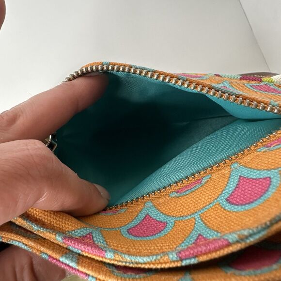 Lily Bloom Crossbody Purse Shoulder Bag 2 Tone Floral Leather Accent Flap Pocket - Picture 16 of 16